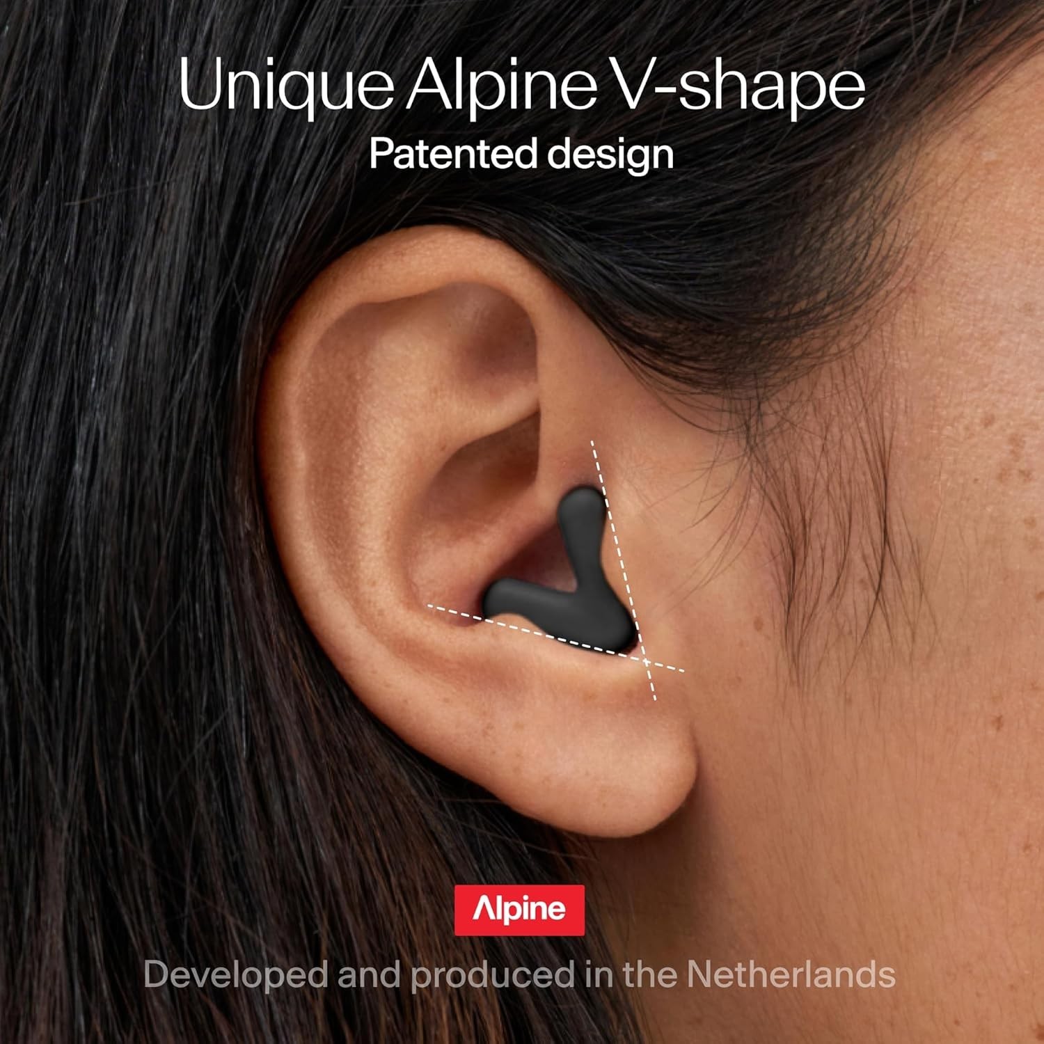 Alpine Silence Earplugs for Sleep, Focus & Travel – V-Shape Snug Fit & Soft O…