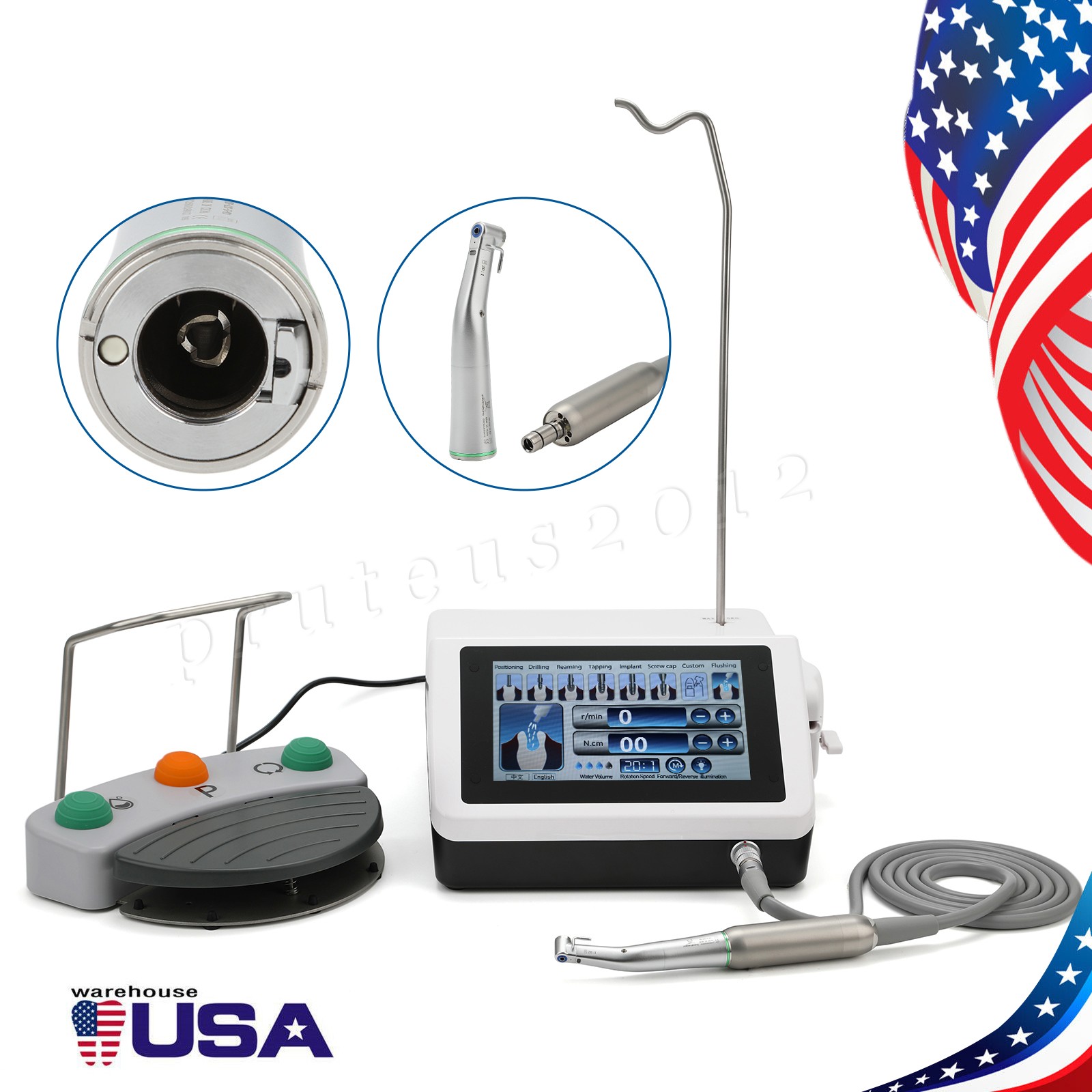 USA Dental LED E-generator High Speed Handpiece Fiber Optic 4 Holes NSK Style