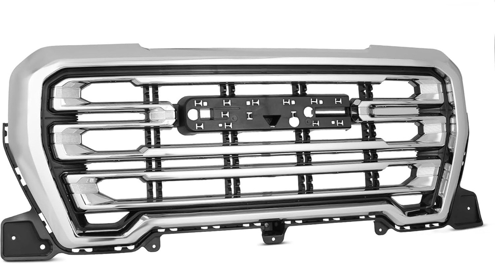 Front Upper Grille for 2019 2020 2021 2022 GMC Sierra 1500 Chrome Grill Bumper