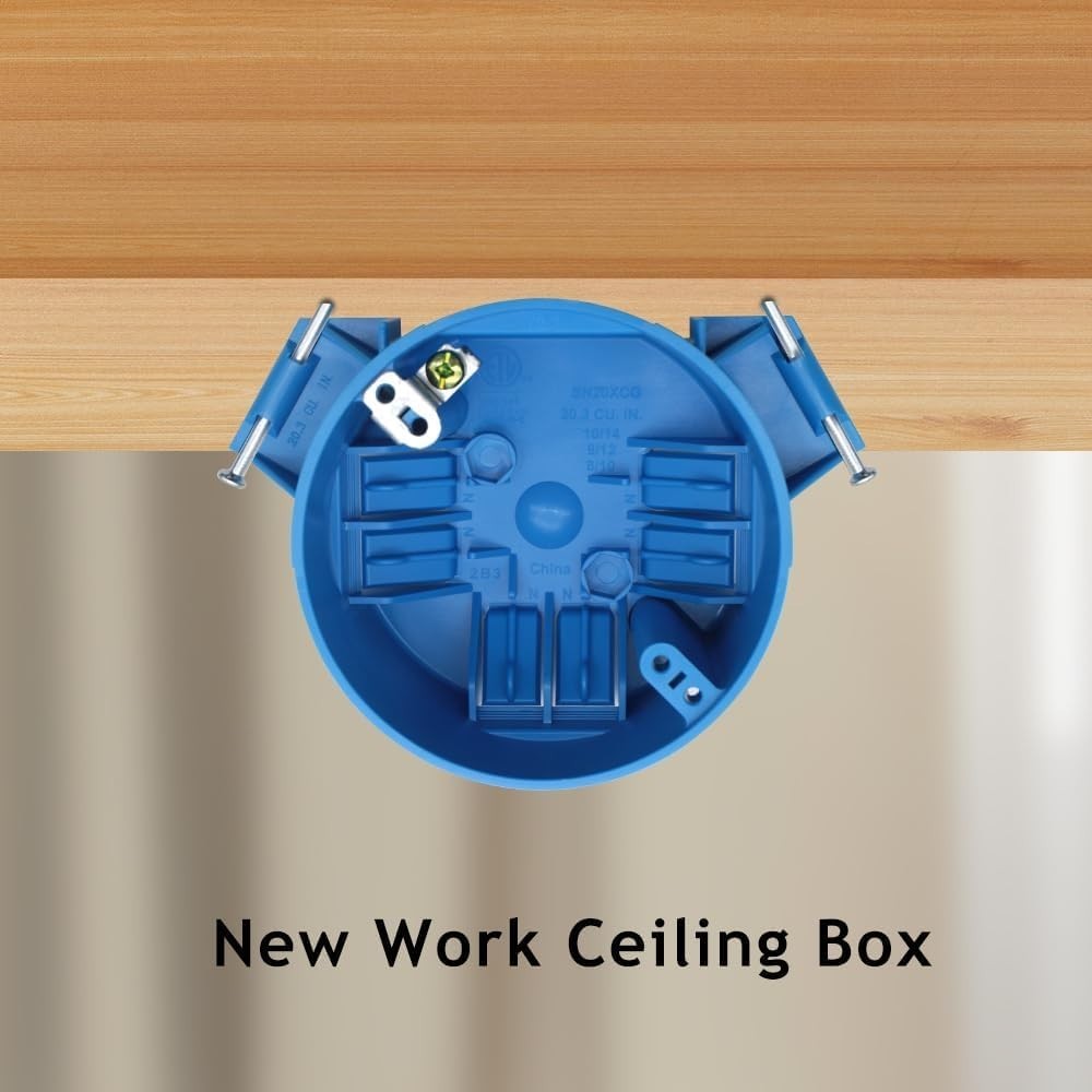 Non-Conductive Plastic Electrical Ceiling Box – Pack of 12