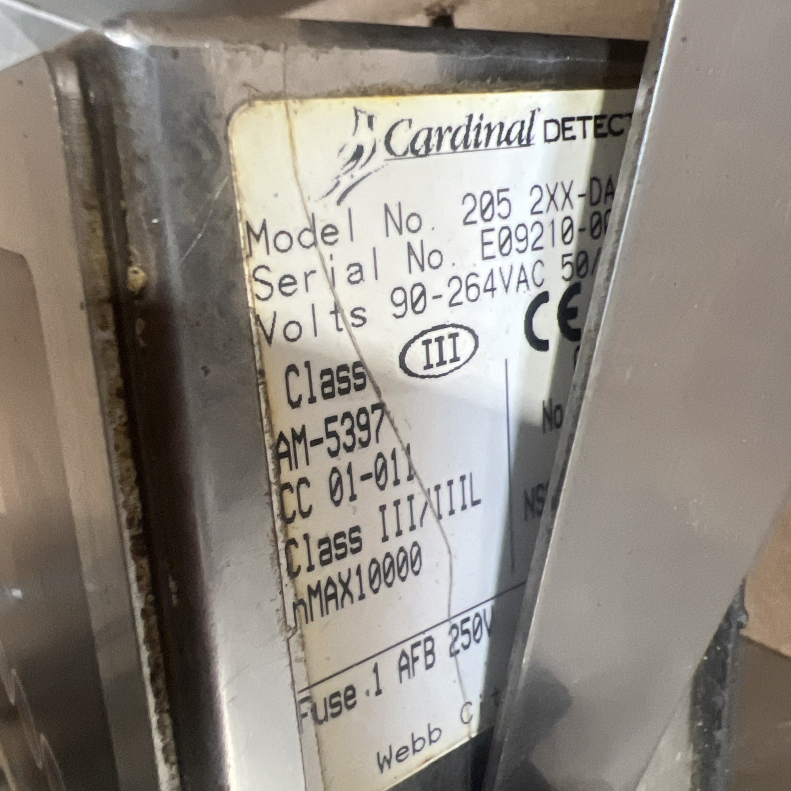 CARDINAL DETECTO Model 205 WEIGHT INDICATOR Used Surplus