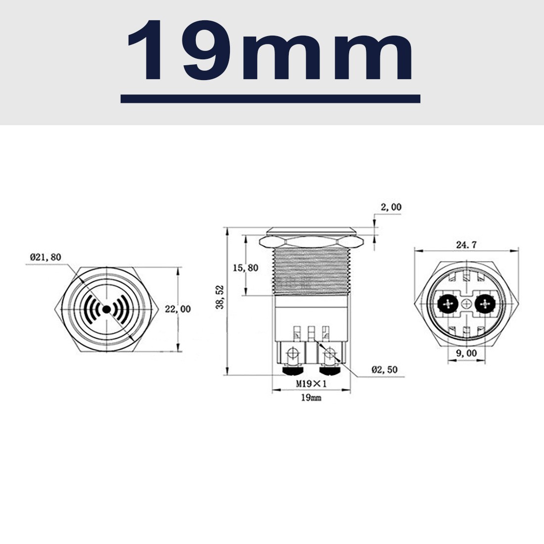 LED Red Flash Alarm Warning Indicator Signal Light with Buzzer 12V/24V 70~100dB