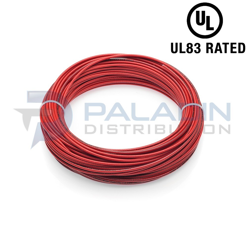 #12 AWG Gauge 600V THHN Stranded Copper Wire UL Listed – Red 100FT