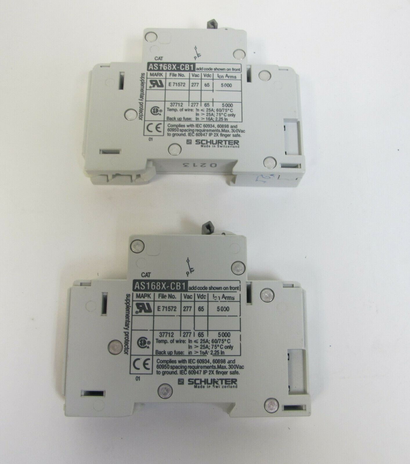 Lot of 2 SCHURTER 50A G500 AS168X-CB1 Circuit Breaker Made in Switzerland
