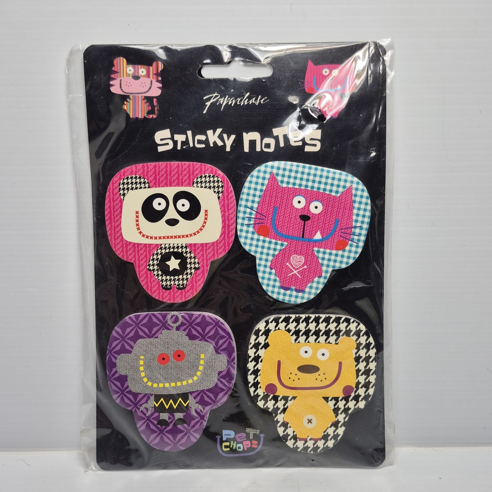 Paperchase Pet Chopz Novelty Sticky Notes Dogs Cats Robots Panda Stationary New