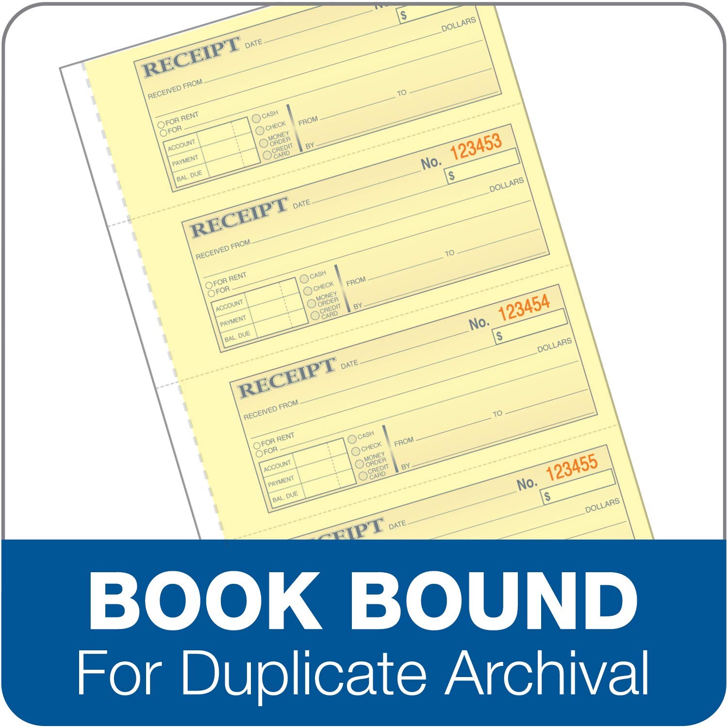 TOPS Money/Rent Receipt Book, 3-Part, Carbonless, 11 x 7-5/8 Inches, 4 Receipts/