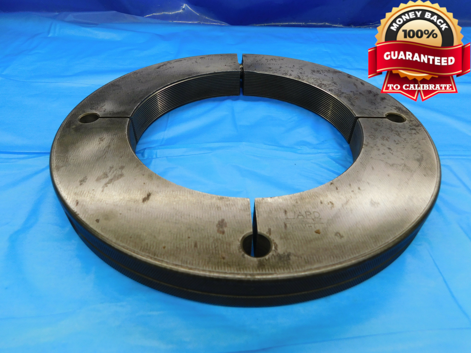 6 1/2 16 NS 2 THREAD RING GAGE 6.5 6.50 6.500 6.5000 NO GO ONLY P.D. = 6.4504