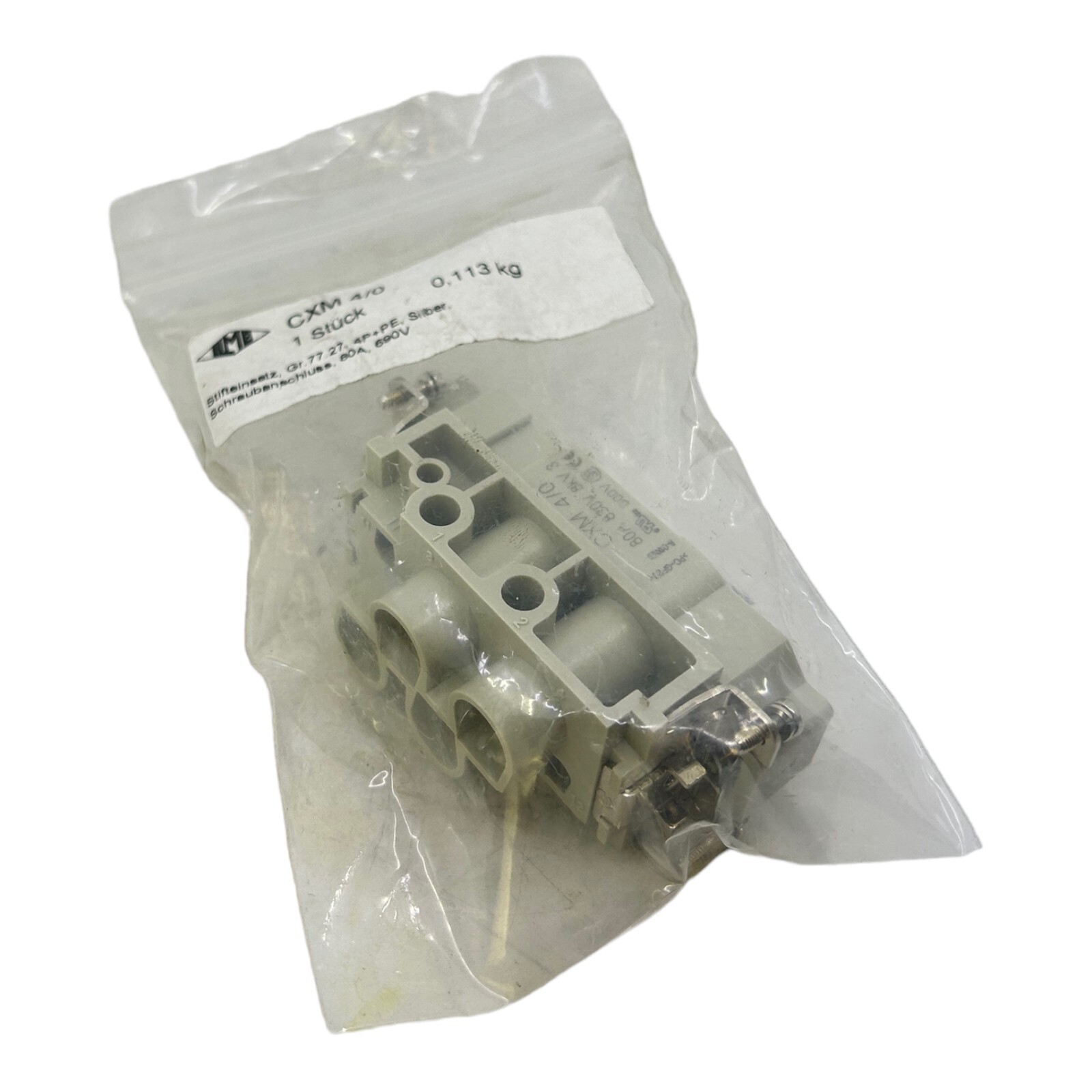 ILME Cxm 4/0 Terminal Connector 80A 8kV 4polig Protection IP20 Without Casing