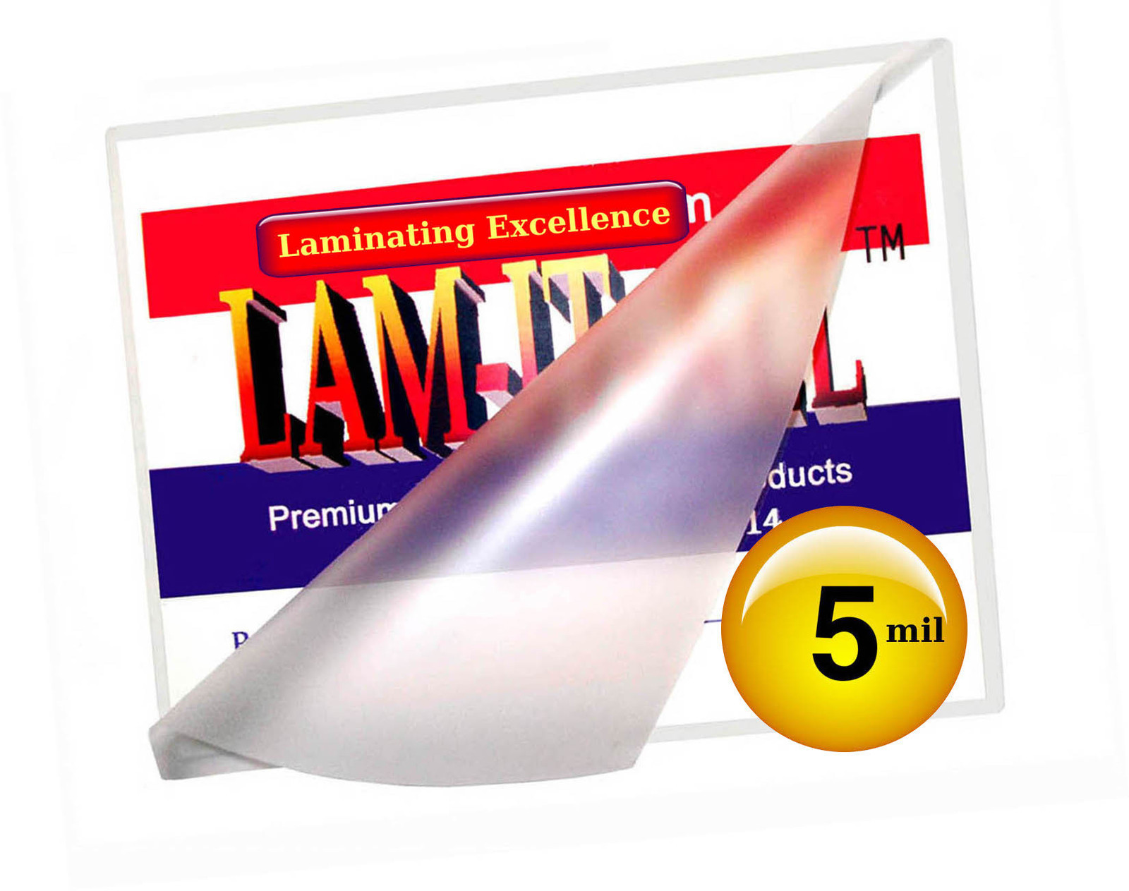 200/pack LAM-IT-ALL 5 Mil Military Card Hot Laminating Pouches 2-5/8 x 3-7/8