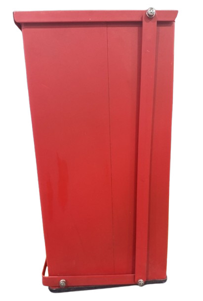 Detecto Step-On Can Waste Receptacle, 48QT 12 Gal, Red Bio-Hazard Flame Fire