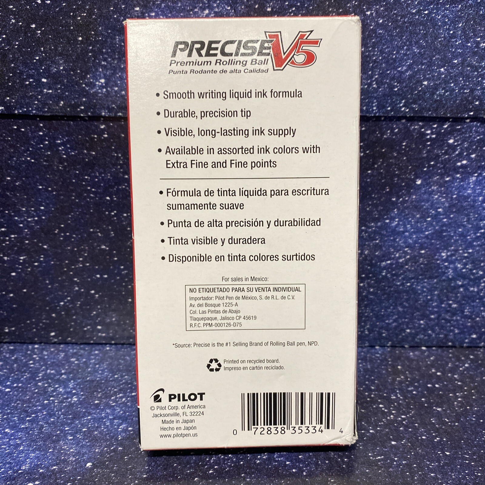 Pilot Precise V5 Stick Rollerball (12 Ct) Pen – Extra Fine Point- Black –