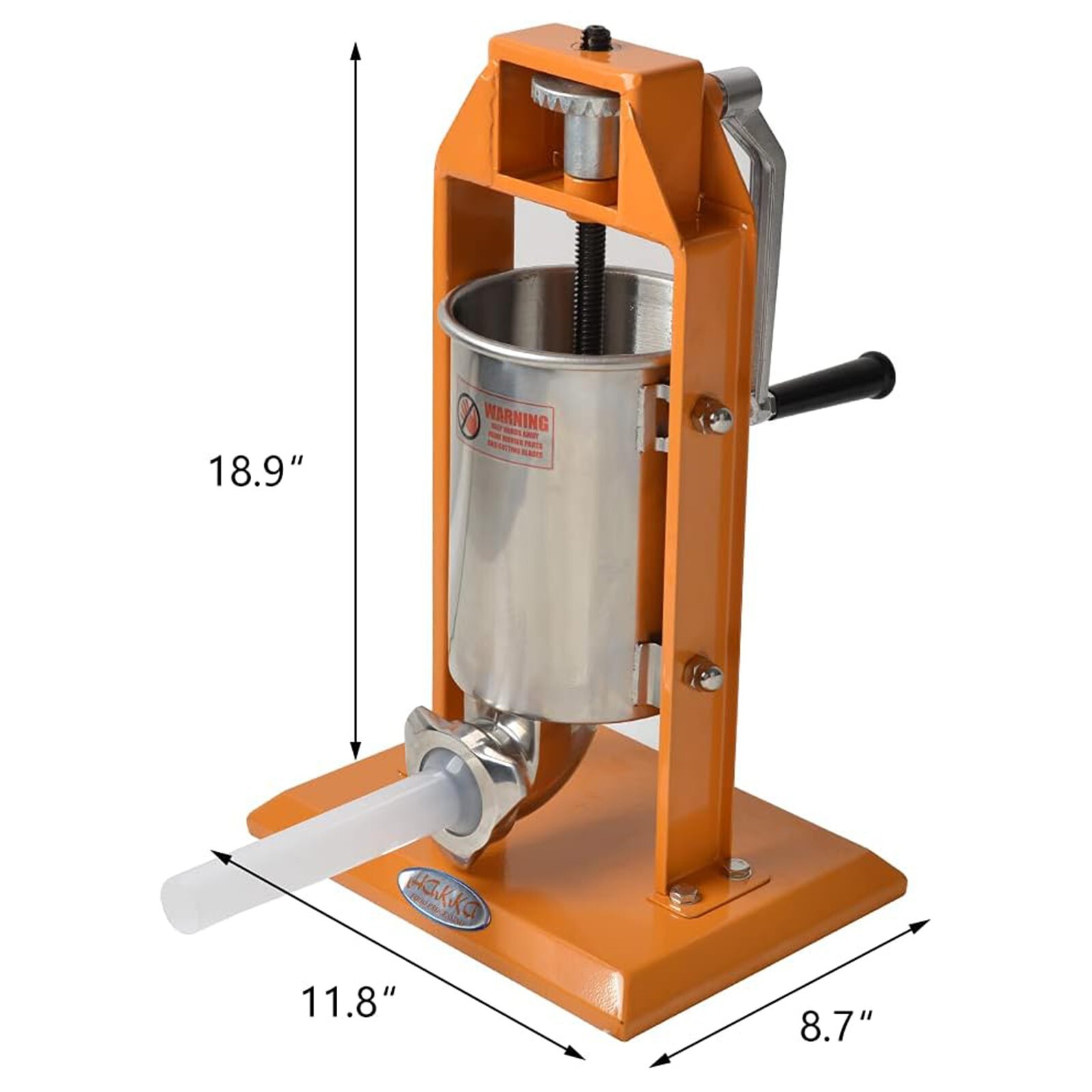 Hakka 3L 7lb Sausage Stuffer Manual Meat Maker Press Filler Pork Filling Machine