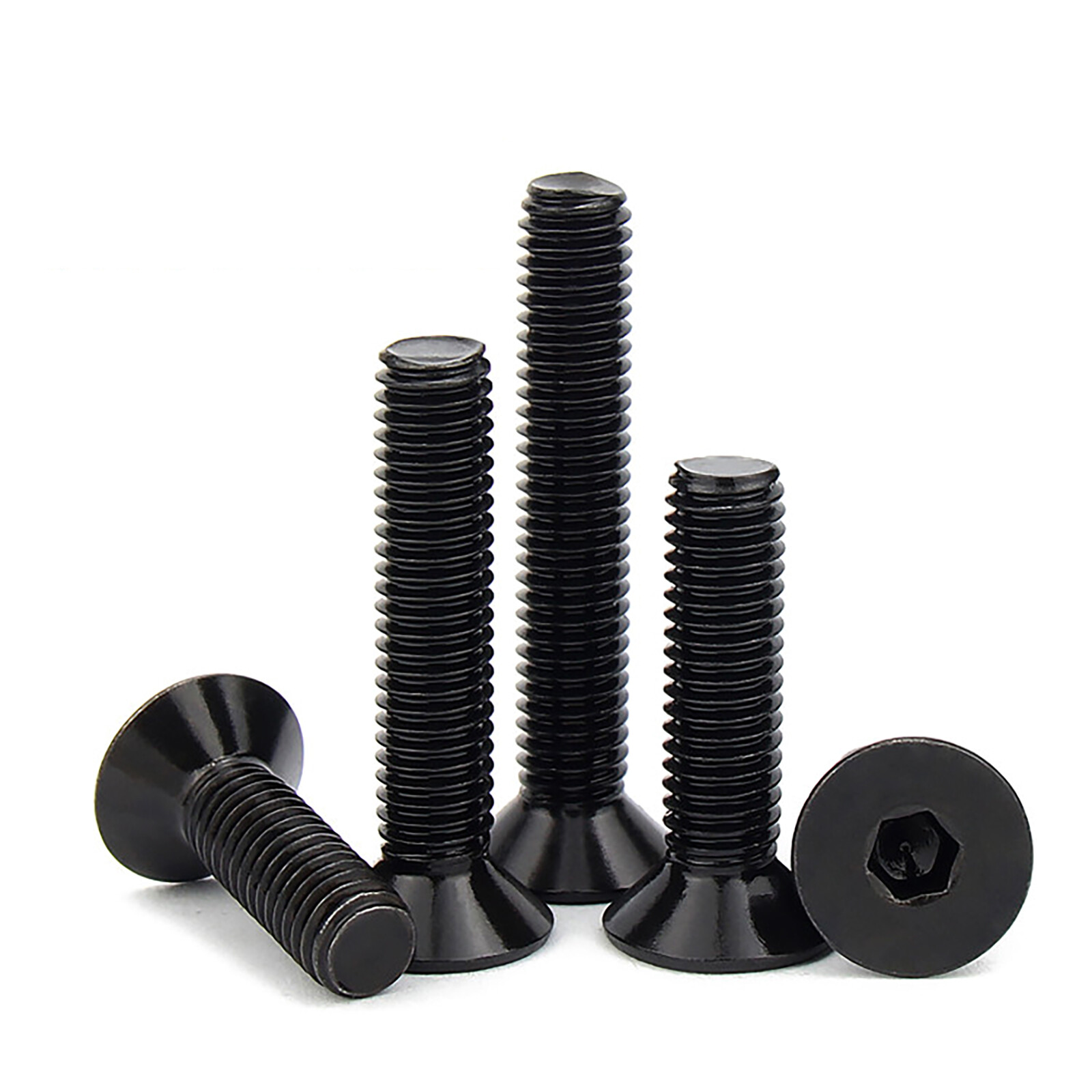 M3 M4 M5 SOCKET COUNTERSUNK SCREWS CSK HEX ALLEN KEY BOLTS BLACK STAINLESS STEEL