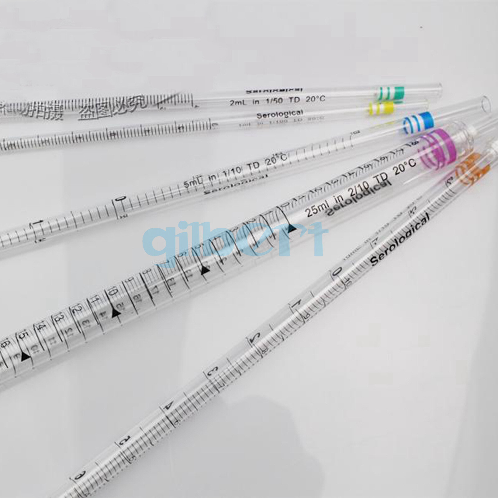 1/2/5/10/25ml Volume Polystyrene Serological Pipette Graduations Labware