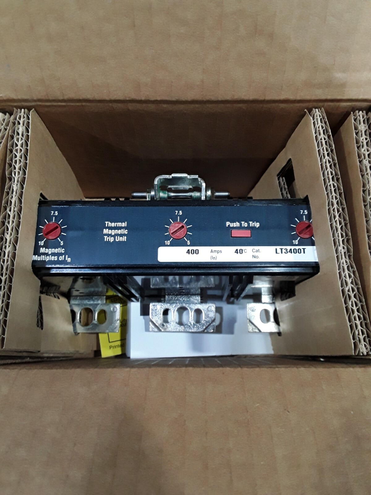 LT3400T CUTLER HAMMER TRIP UNIT ONLY TYPE LT 400AMP 3POLE 600VAC MAX NEW