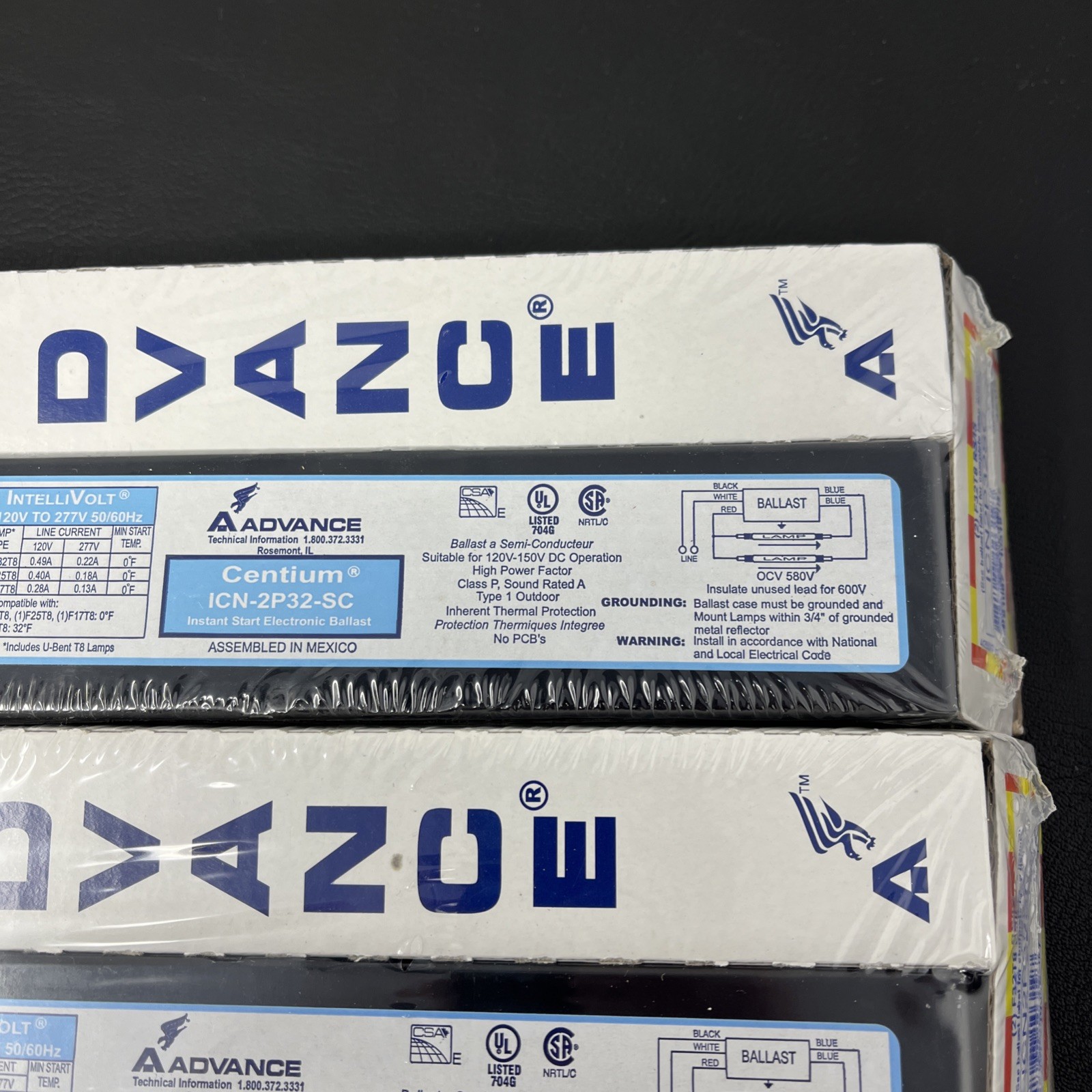 ADVANCE LIGHTING BALLAST CENTIUM ICN-2P32-SC Lot of 2