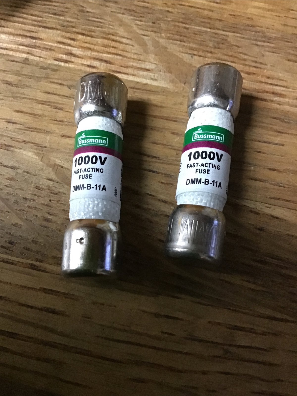 2 PCS COOPER BUSSMANN DMM-B-11A DMMB11A FAST ACTING FUSE 1000 VAC/DC