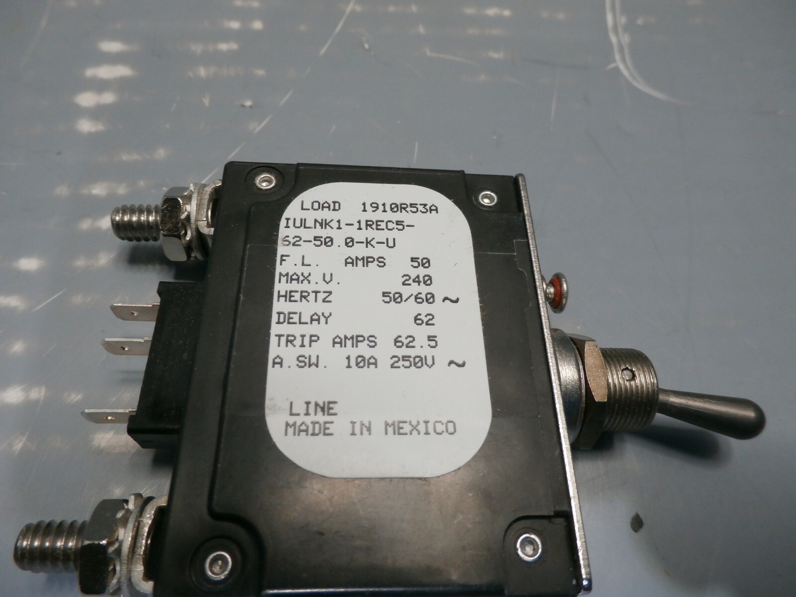 New IULNK1-1REC5-62-50.0-K-U (Hydraulic Delay) 7.5A 415V AC 80V DC Toggle