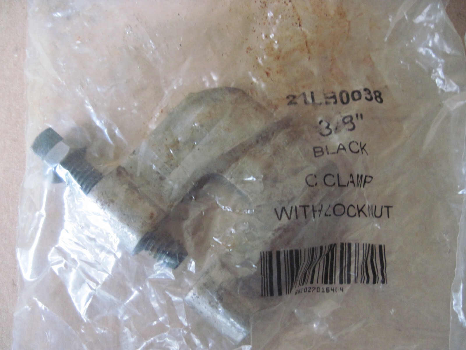 Lot of 2 Empire 21LB0038 C-Clamp w/ Locknut, Carbon Steel, 400Lb 3/4″ x 3/8″