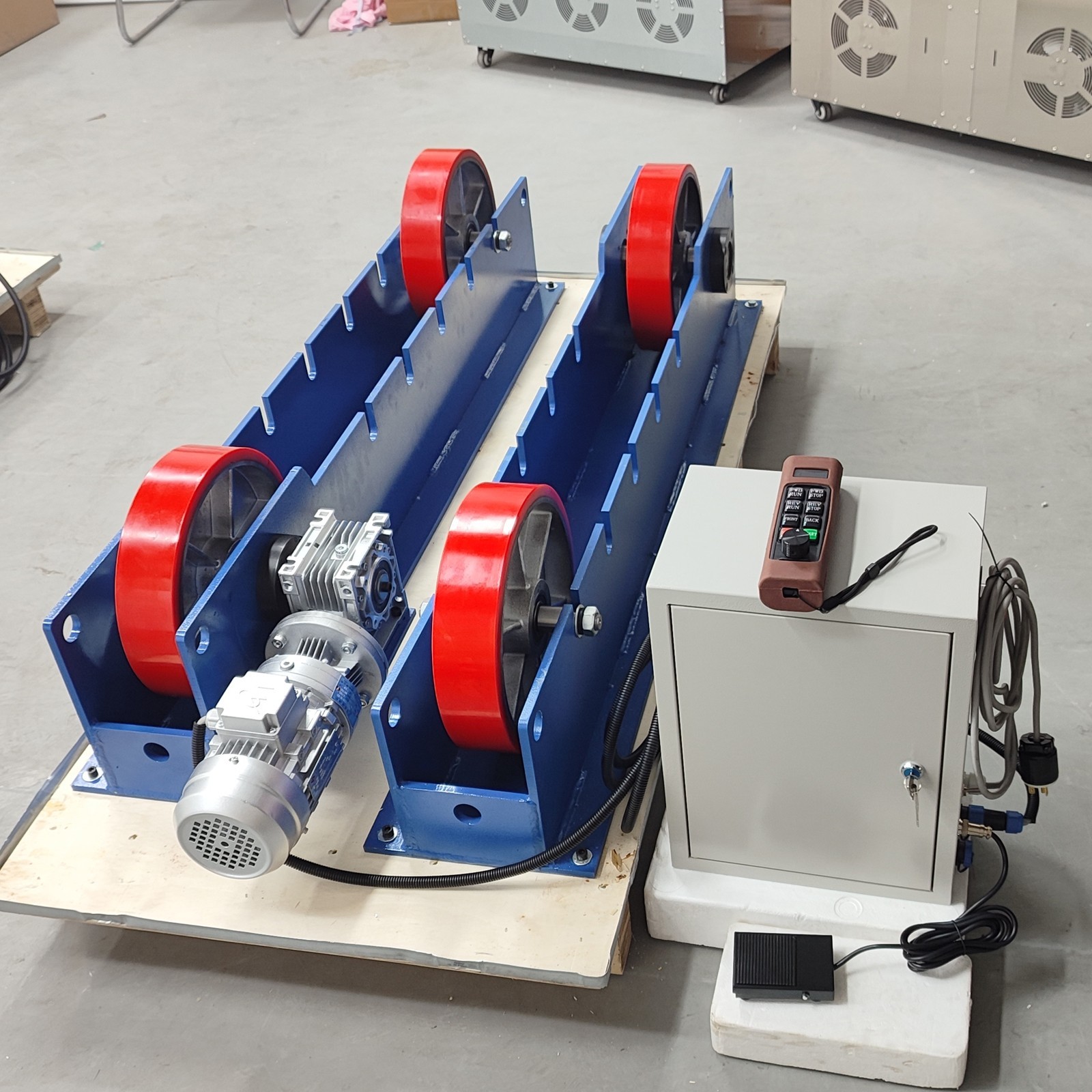 220V Pipe Tank Welding Linkage Roller Rotary Welding Rolls Positioner 6600 LBS