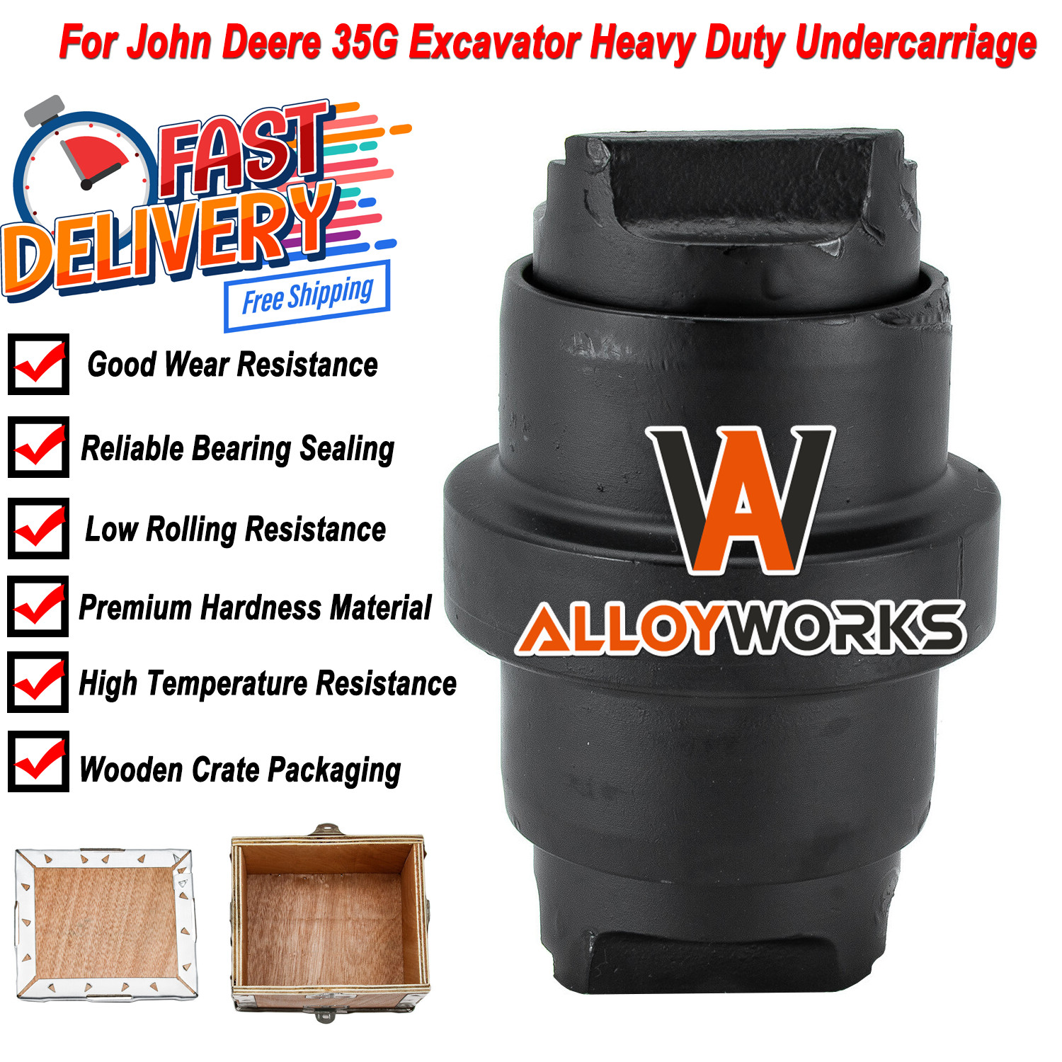 FOR John Deere 35G Excavator Heavy Duty Bottom Roller Undercarriage Track Roller
