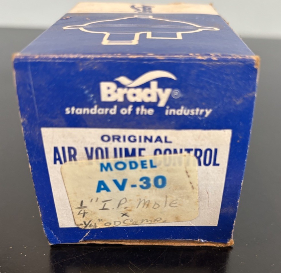 VTG NOS Brady Campbell AV-30 Air Volume Control
