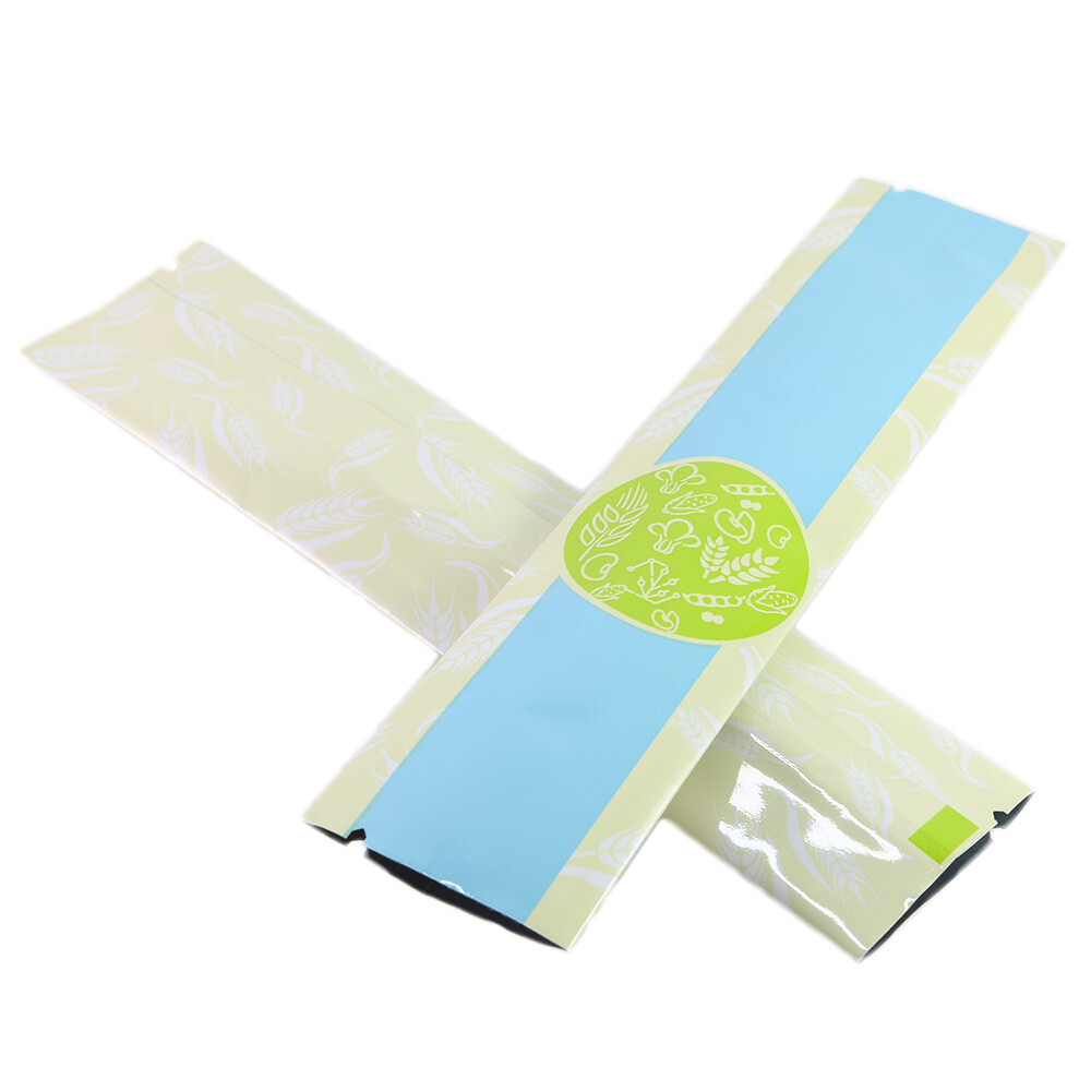 100x Glossy Blue Foil Granular Coffee Sugar Stick Bags 3.5x15cm 1.25×5.75in