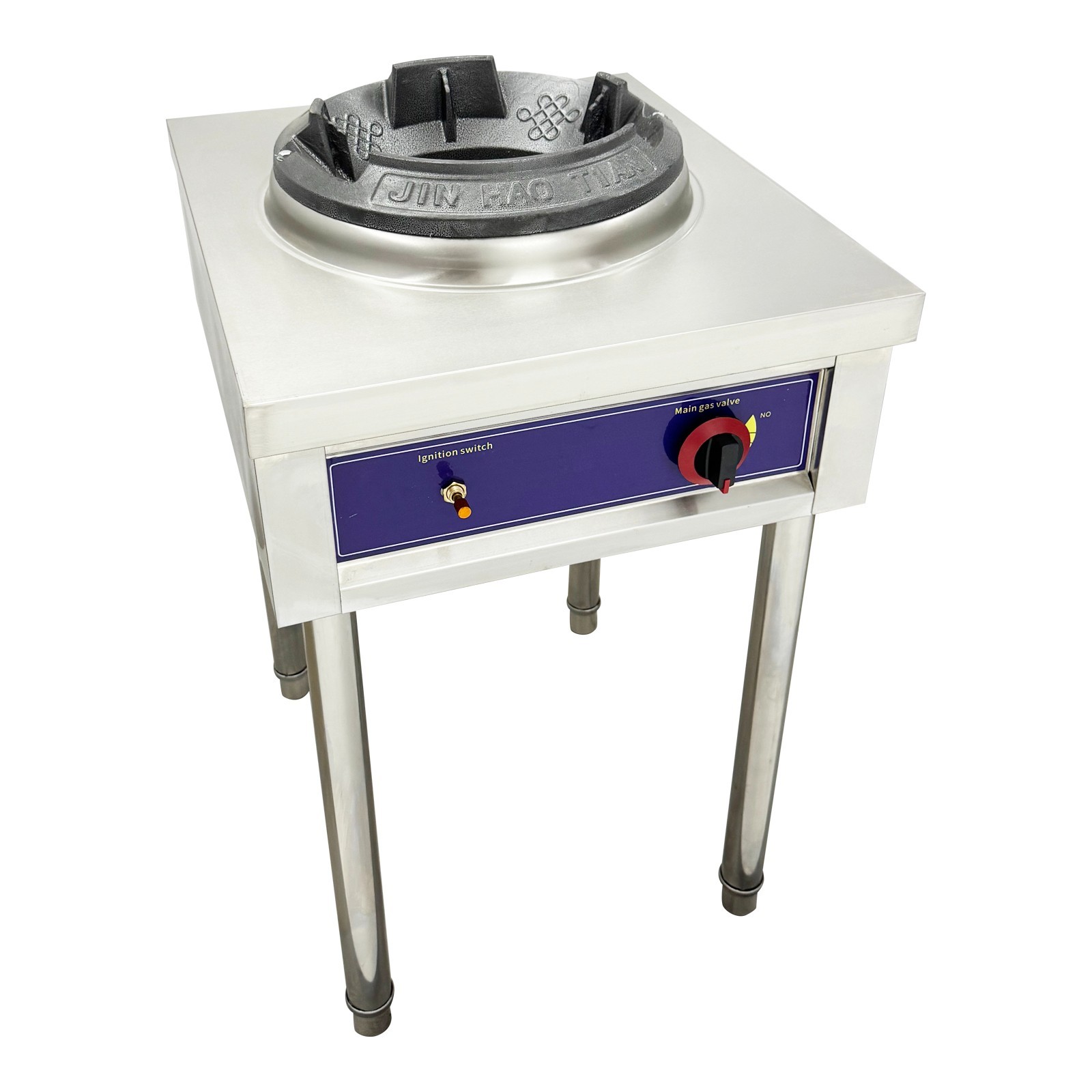 OPEN BOX 10″ LPG Commercial Wok Stove 45000BTU High Pressure Cast Iron Burner