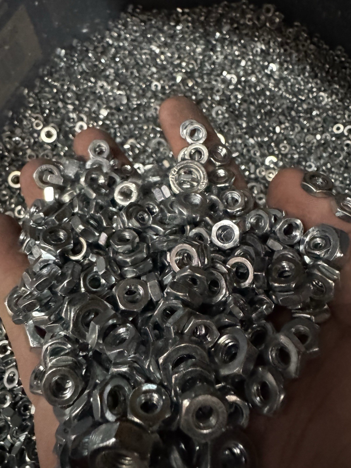 10 LB Mixed Hex Nuts Lot 4-40 6-32 8-32 10-24 10-32 Zinc Plated Steel