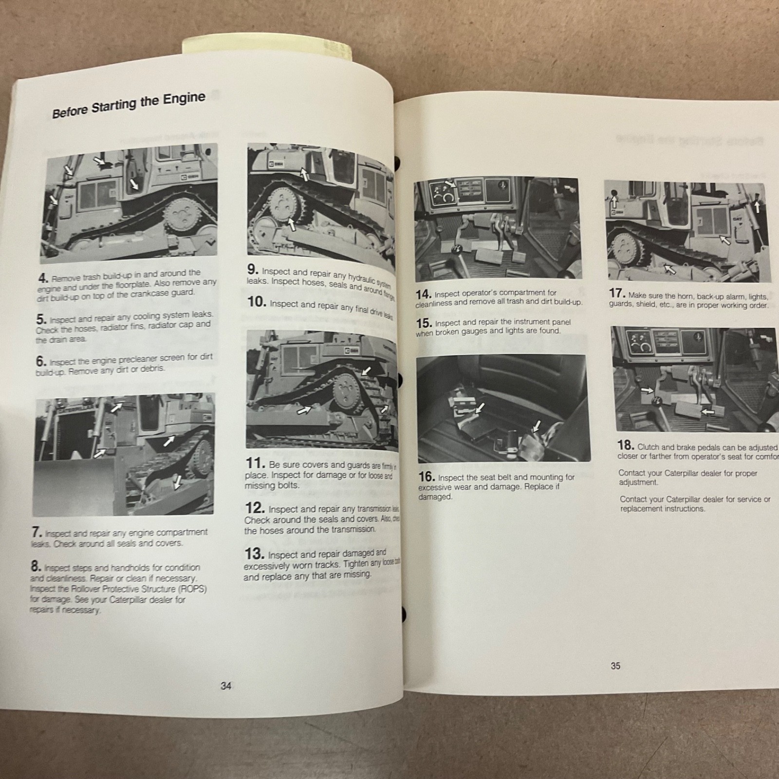 CAT Caterpillar D6H OPERATION & MAINTENANCE MANUAL TRACTOR 8KB 4RC 6FC 7PC 2KD++