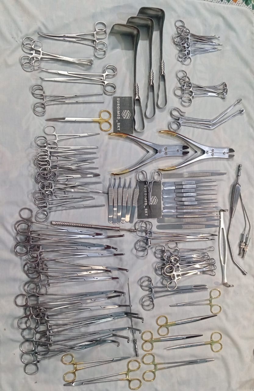 New Mojor Cardiovascular Thoractomy Vascular 106Pcs Set Orthopedic Instruments