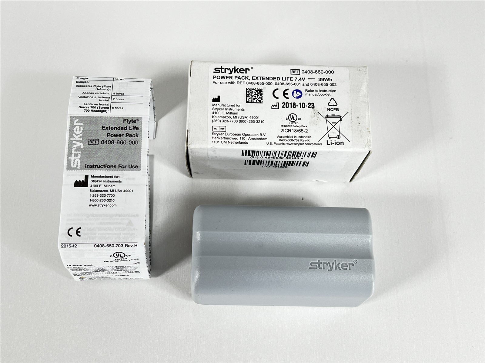 Stryker 0408-660-000 Extended Life Power Pack 7.4V
