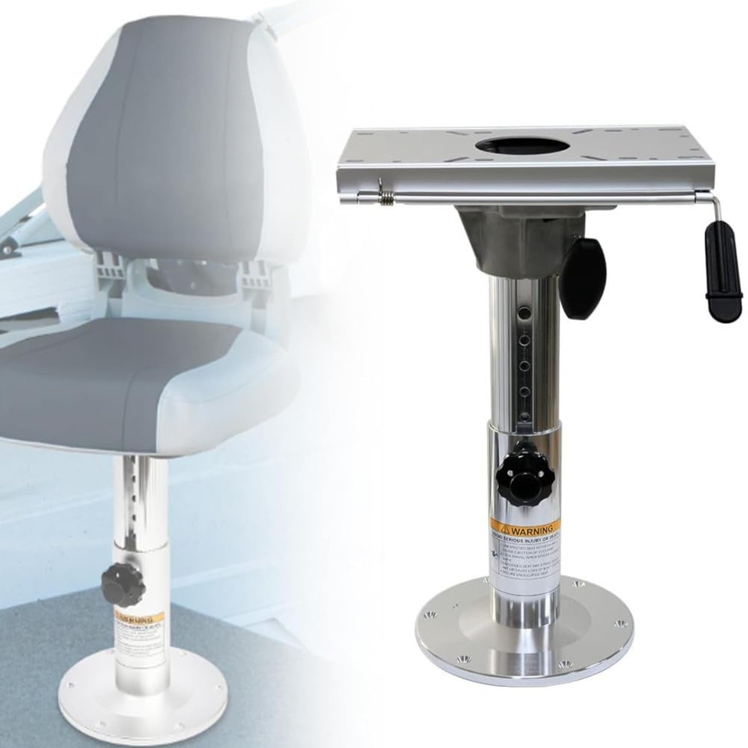 Boat Seat Pedestal, Aluminum Boat Seats and Pedestals with Slide and Swivel, …