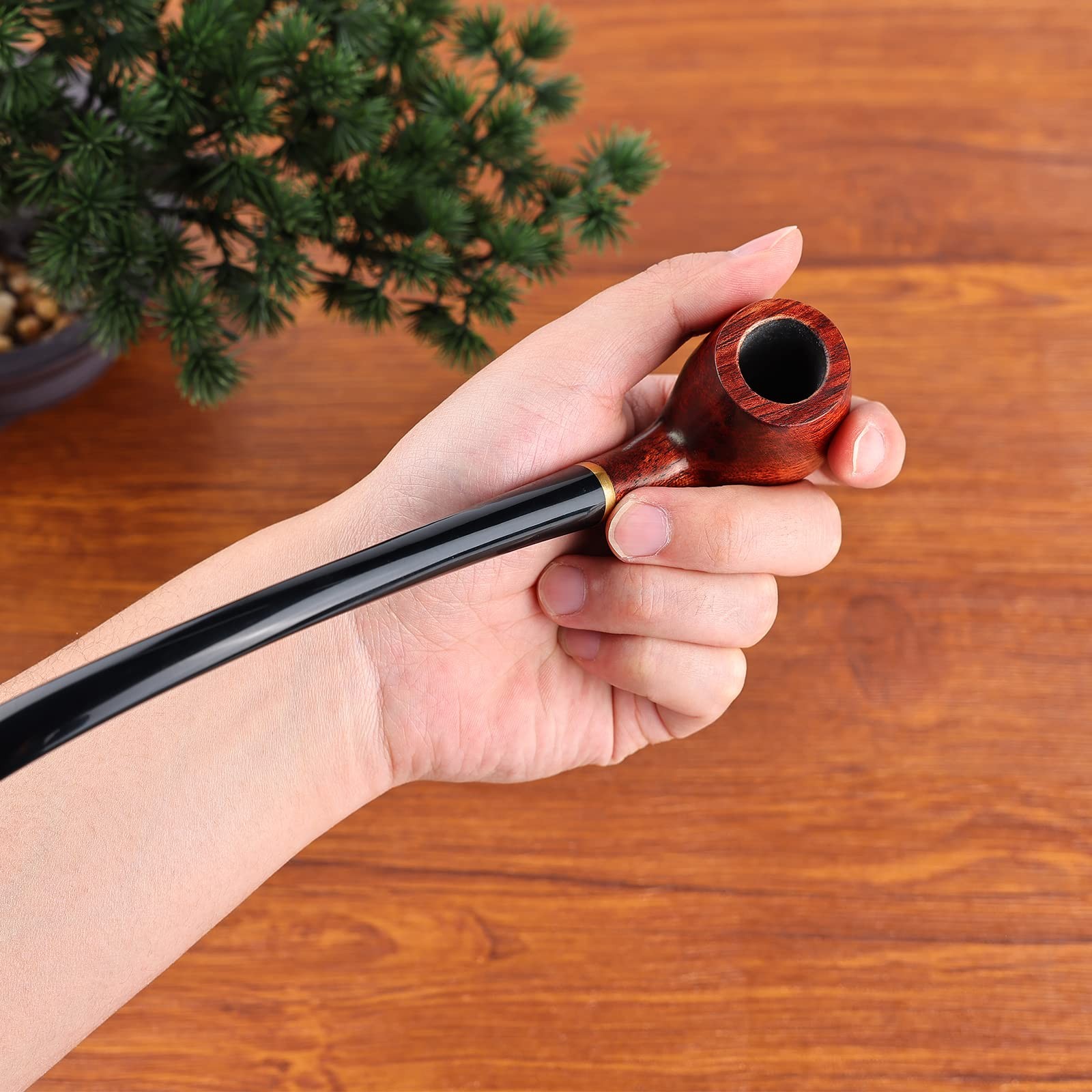 Joyoldelf Rosewood Churchwarden Tobacco Pipe – Complete Starter Set