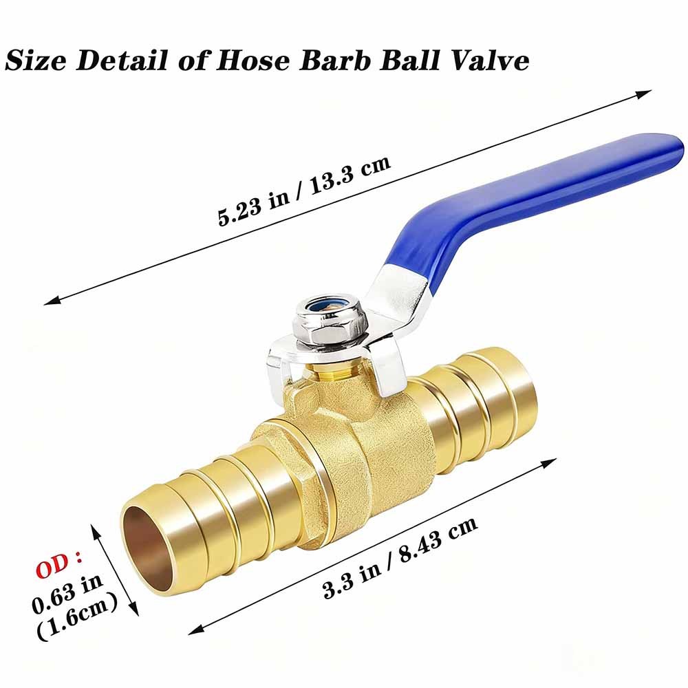 2 Set 5/8″ Brass Heater Hose Shut Off Valve Kit for Automotive HVAC System US