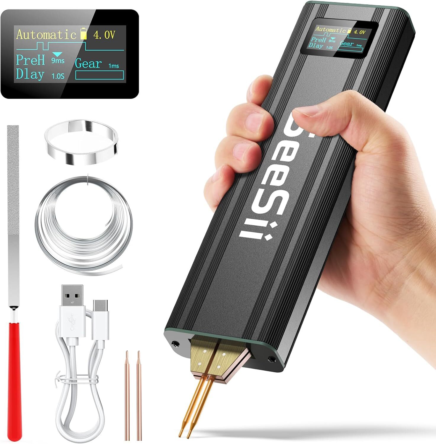 Seesii Handheld Spot Welder fr 18650 Battery Spot Welder 5.0Ah 80Gears for 18650