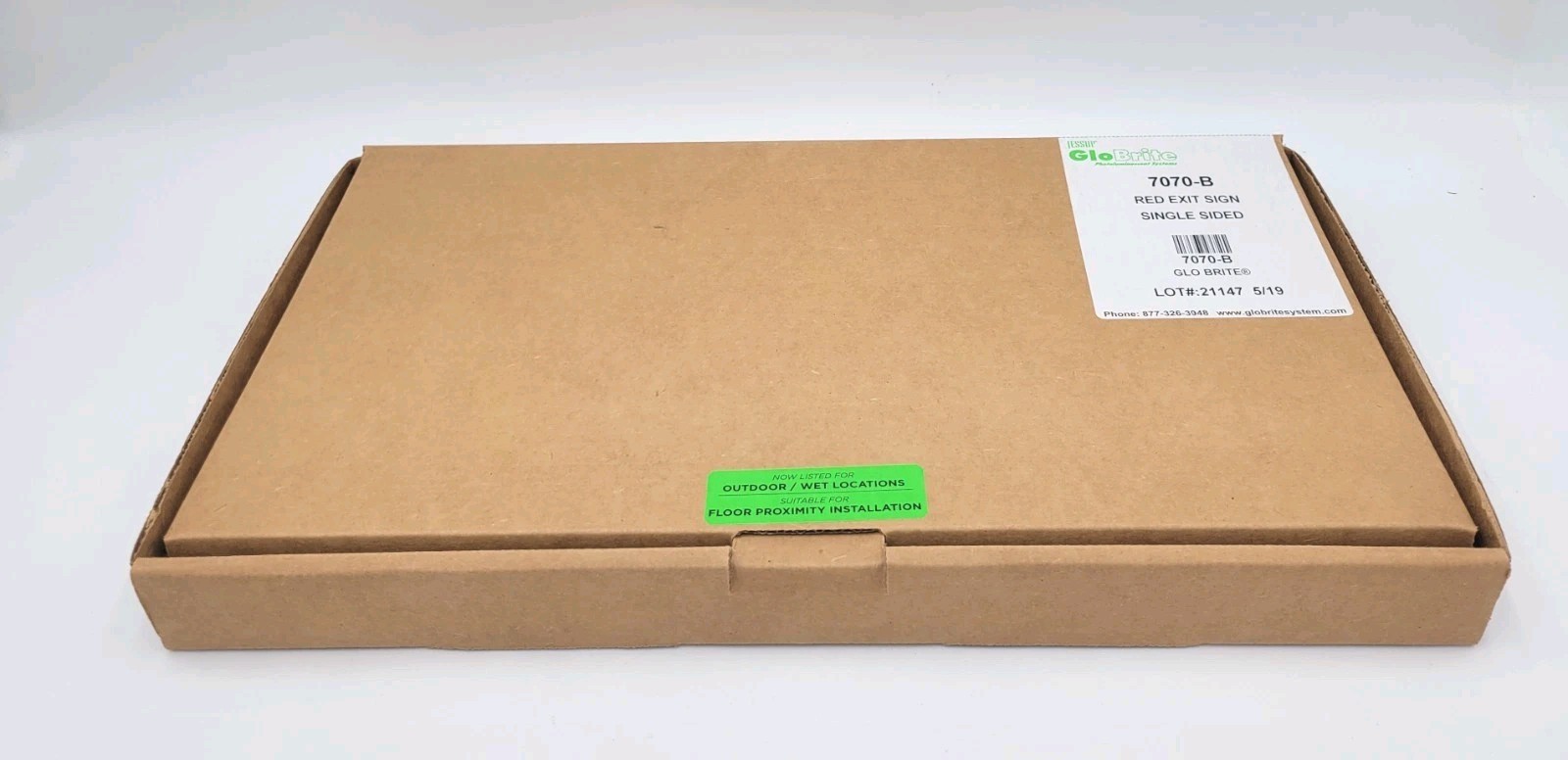 Jessup Glo Brite EXIT Sign Photoluminescent 7070-B Single Sided Directional NEW
