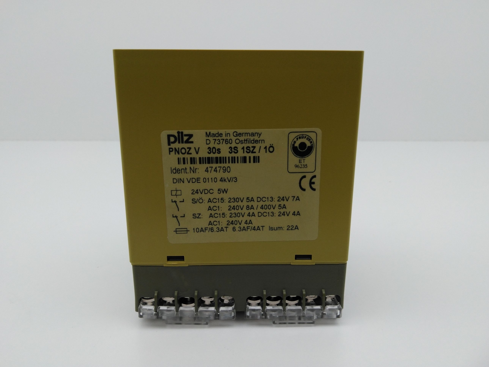 Pilz 474790 PNOZ V 30S 1SZ/1O Safety Relay