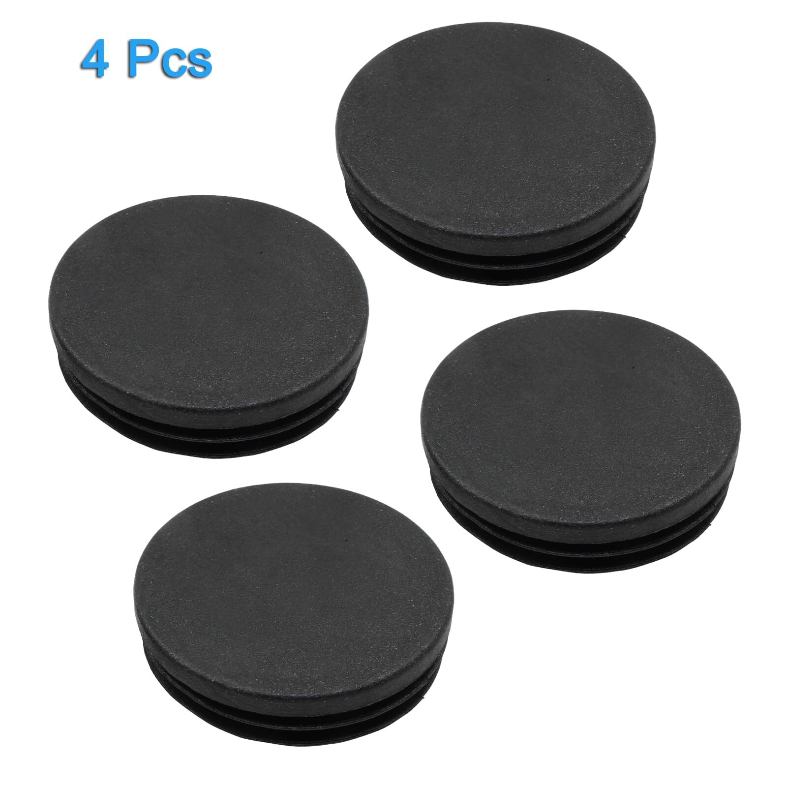 4 Pack 3 Inch Round Plastic Plug Pipe Tube Cover Insert Tubing End Caps