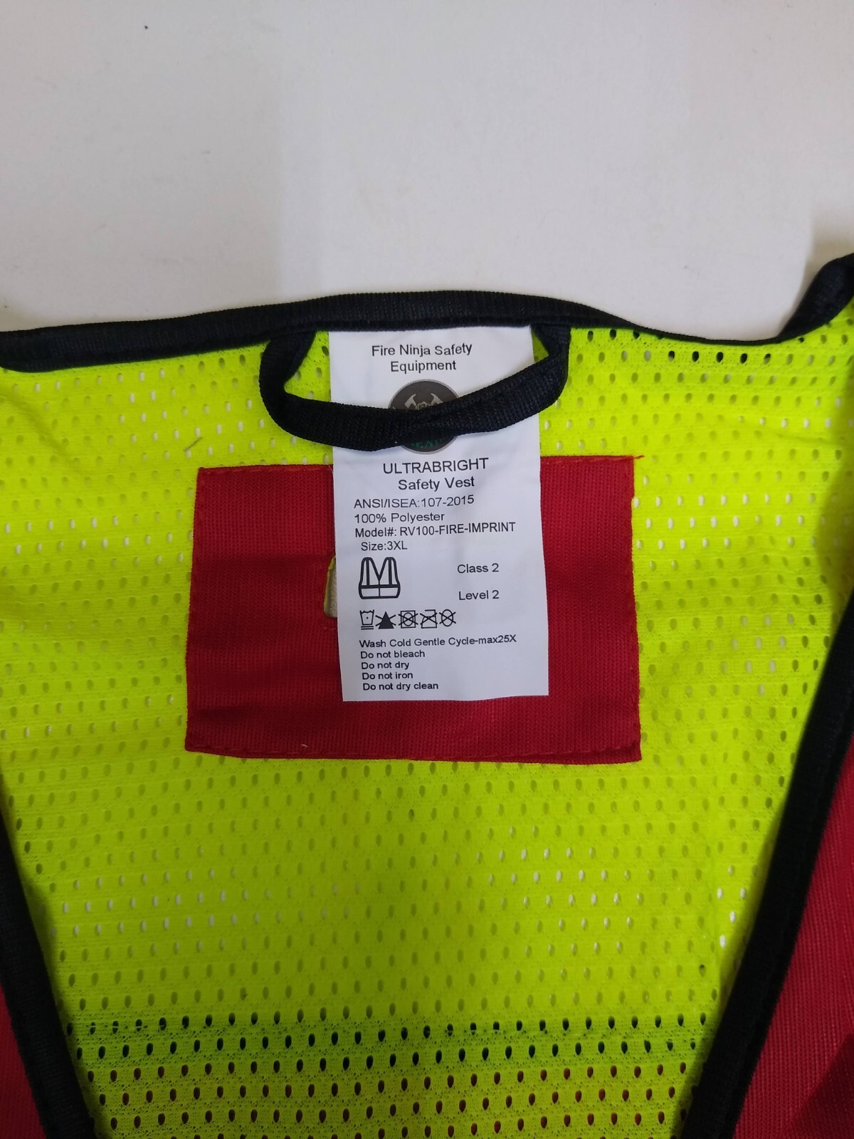 6 Point Breakaway Fire Traffic Reflective Safety Vest Red Size 3XL Hi-Vis