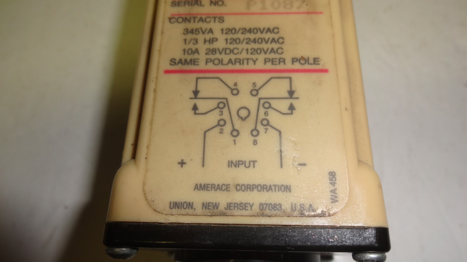 Agastat SSC12EBA 24V Ac/Dc 8 Pin Timing Relay .5 – 15 seconds