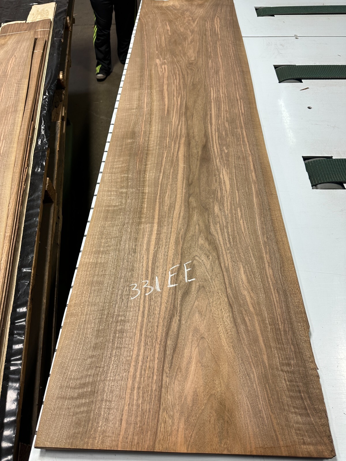 WIDE European Walnut Raw Wood Veneer 2 sheets 82» x 20» 331EE