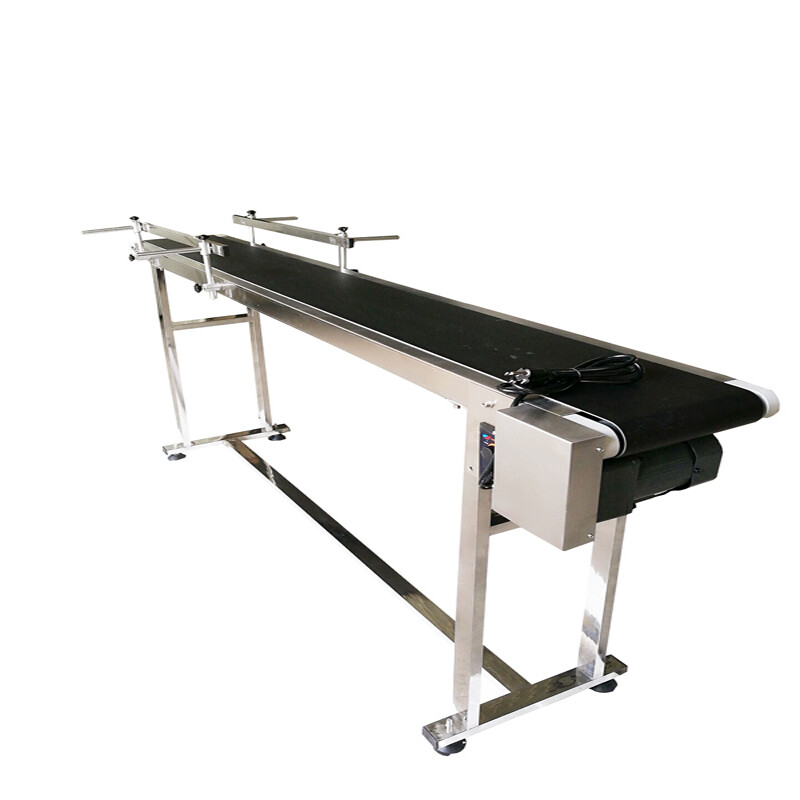 110V 60W 70.8*7.8» Double Guardrail PVC Belt Conveyor Transfer Shipping Machine