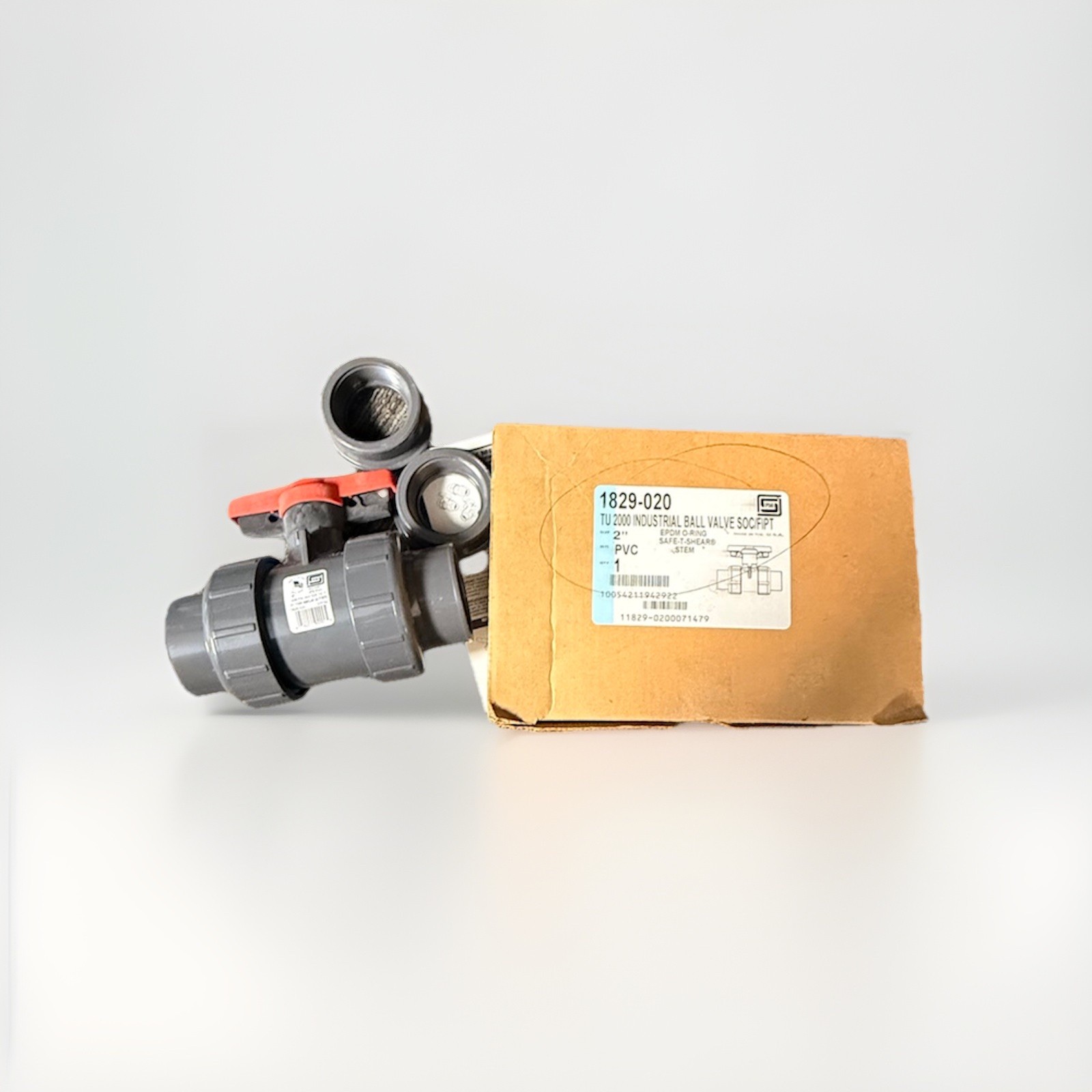 NOS Spears 1829-020 Ball Valve Socket Inline True Union 2″ PVC