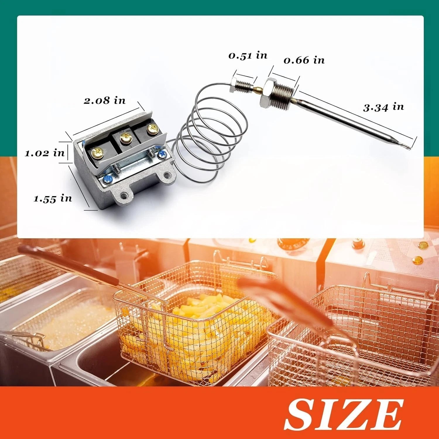 Durable 1177 High Limit Thermostat Switch – Prevents Oil Overheating for Fryers