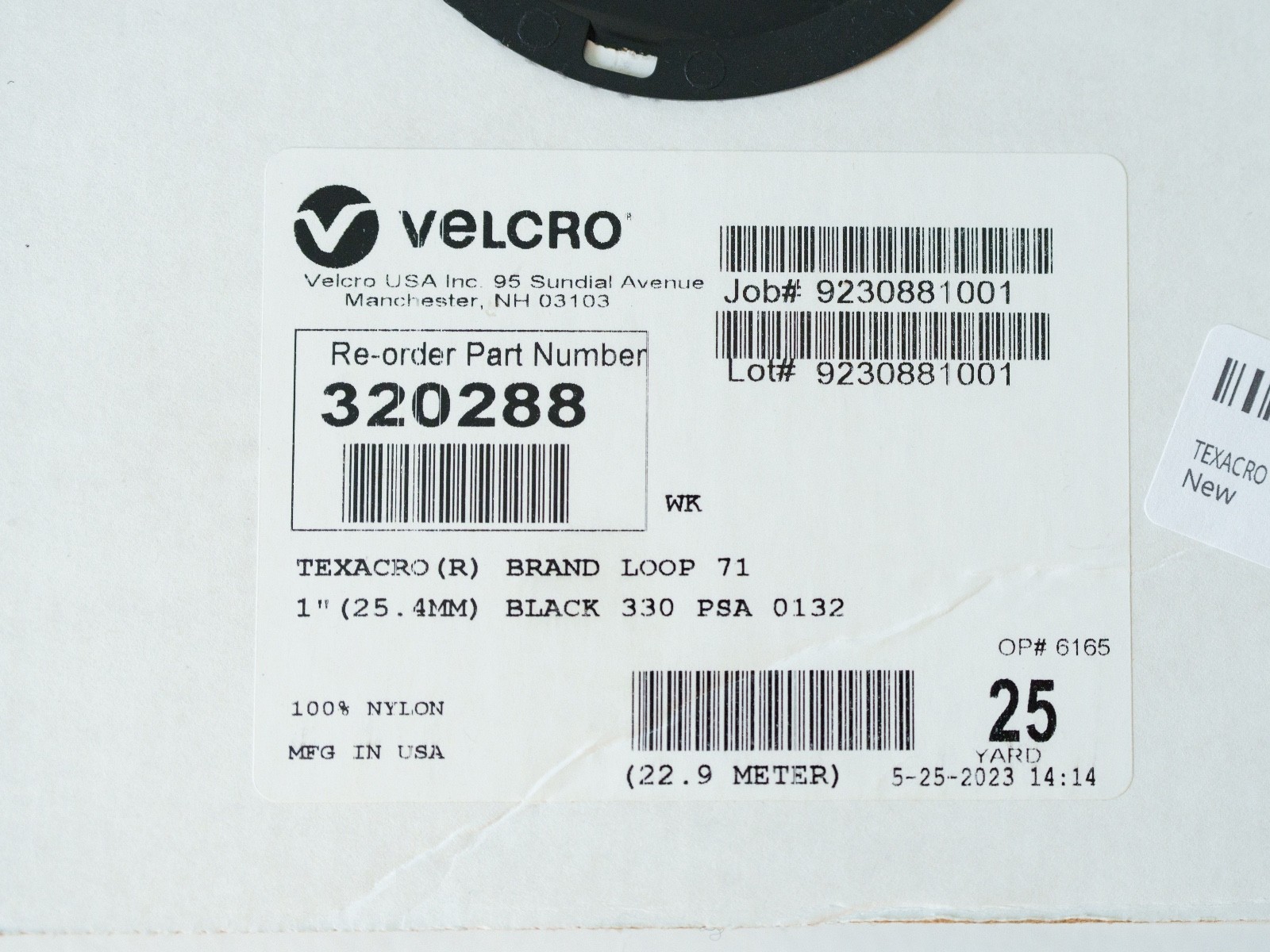Velcro 1″ self-adhesive loop 25 yard (75 foot / 22.9 Meter) dispenser box, black