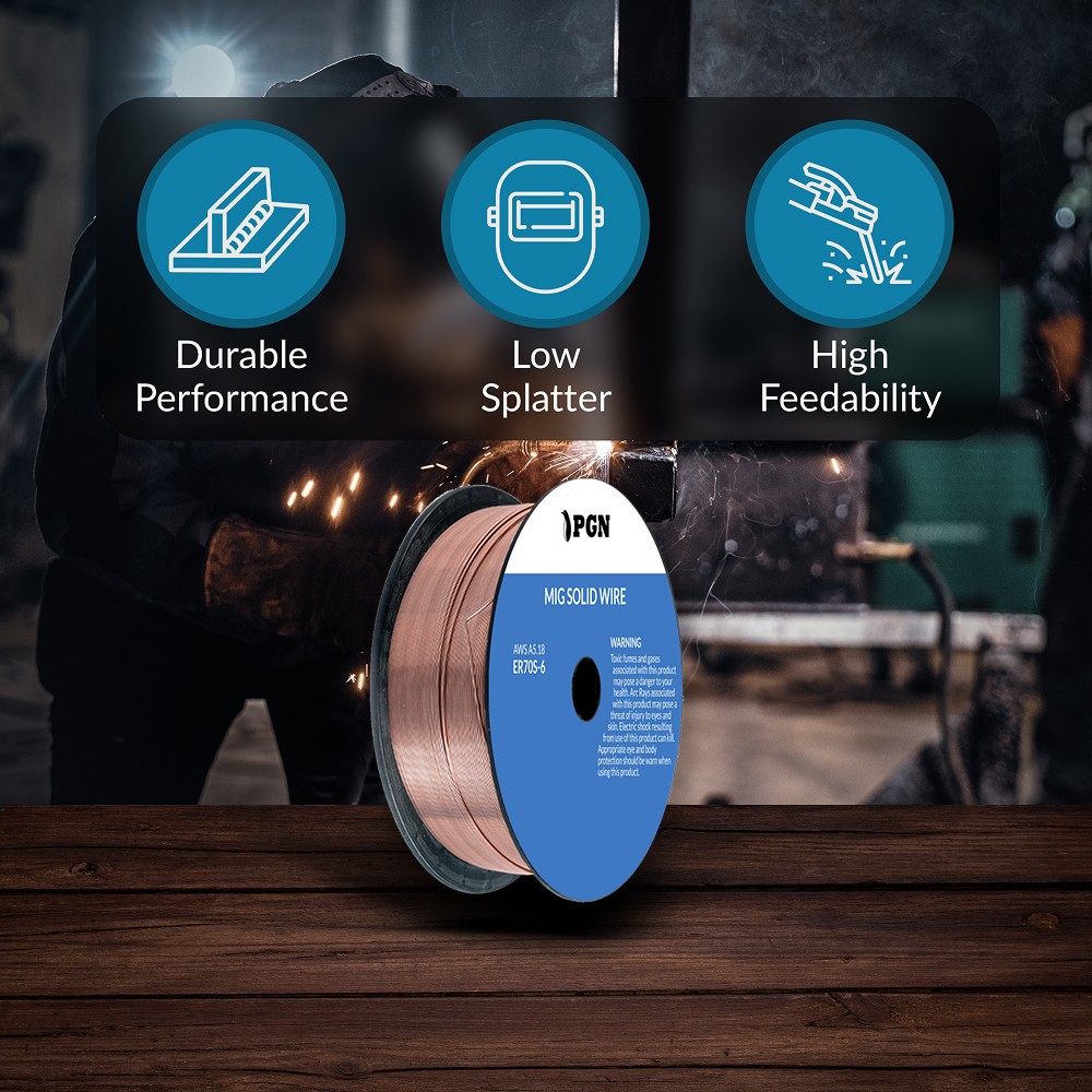 (2 x 2-Lb Spools) ER70S-6 .035″ (0.9 mm) Mild Steel MIG Welding Wire