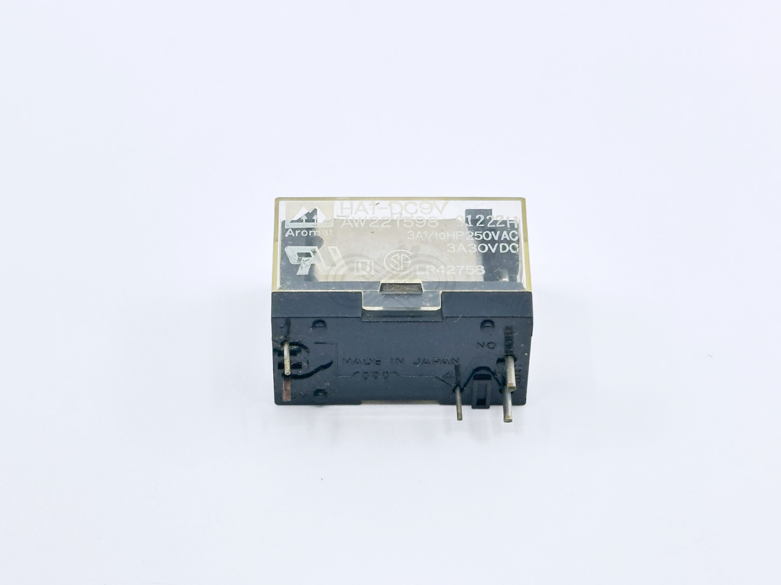 HA1-DC9V AW221598 AROMAT PCB Power Relay 9VDC SPDT 3A 30VDC/250VAC 5-Pin