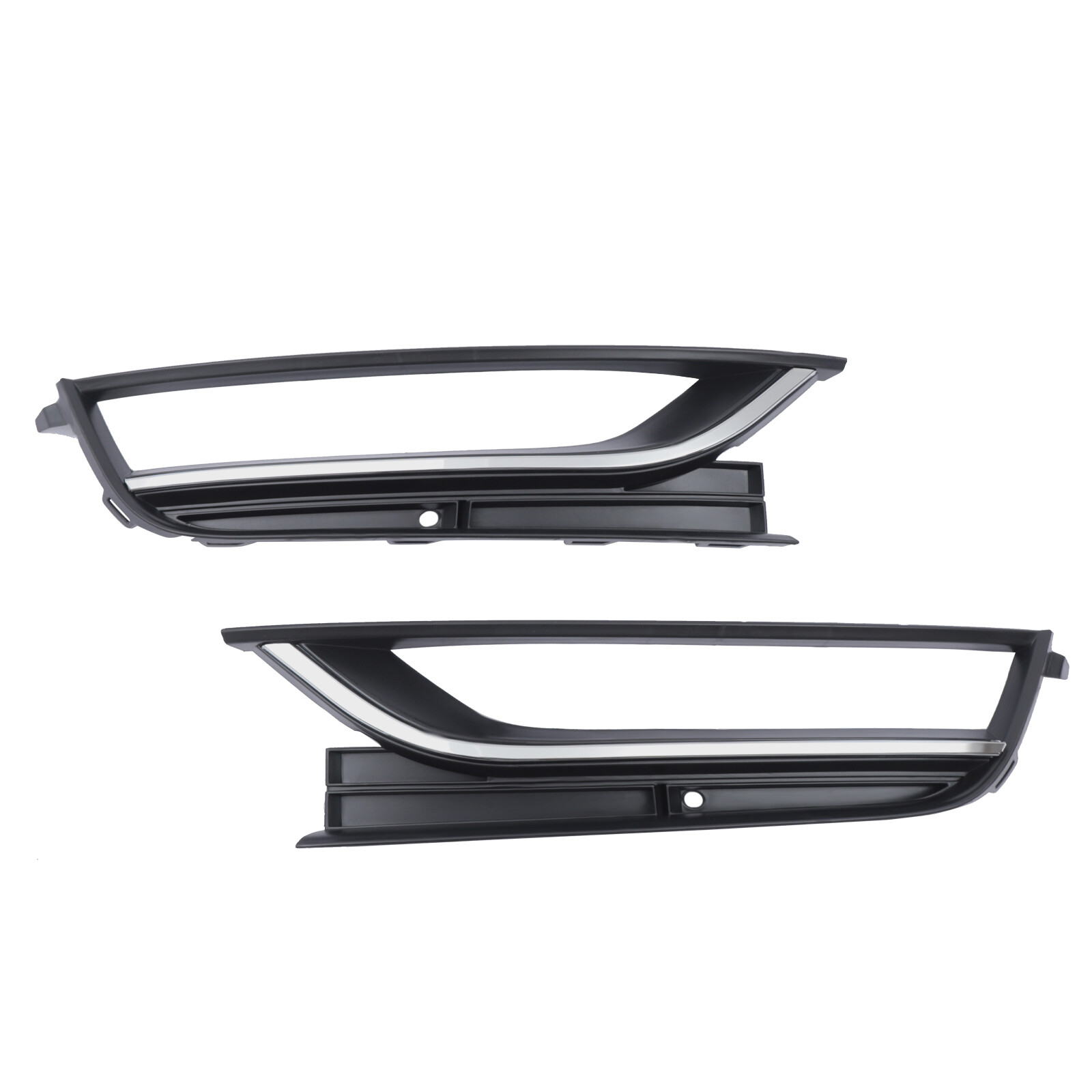 Pair Front Halogen Fog Lights Lamps with Bezels & TrimFor VW Passat 2012-2015 11