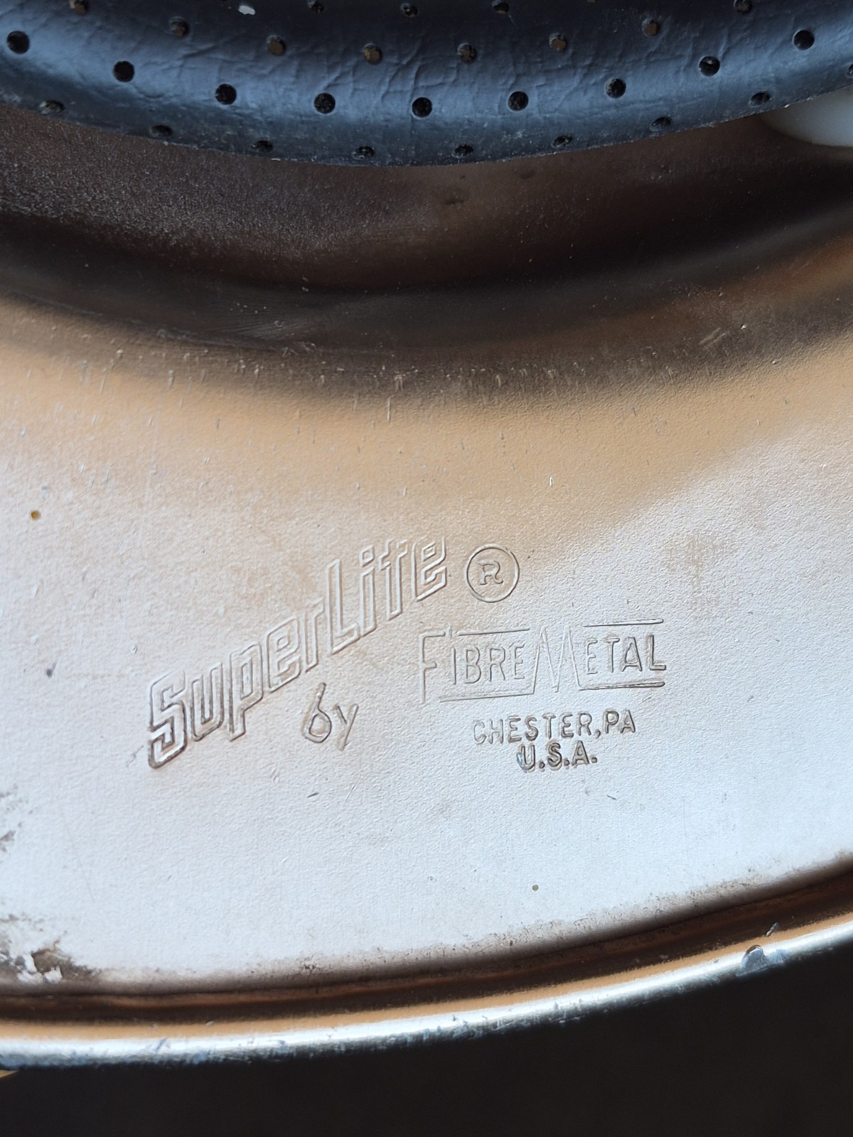 Vintage Fibre Metal Superlite Hard Hat Aluminum Safety Helmet USA